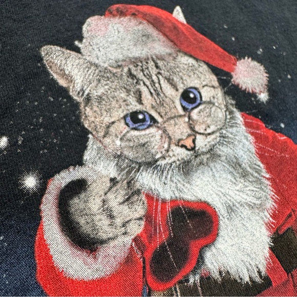 Santa Cat Riding Unicorn T-Shirt - Picture 6 of 7